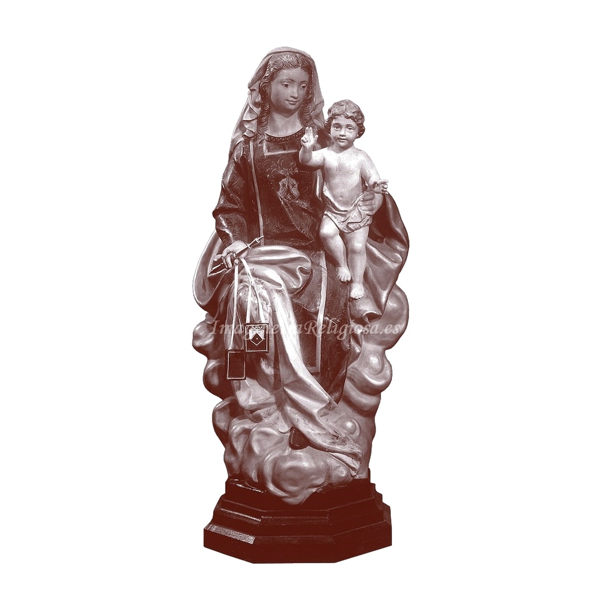 Virgen del Carmen sentada