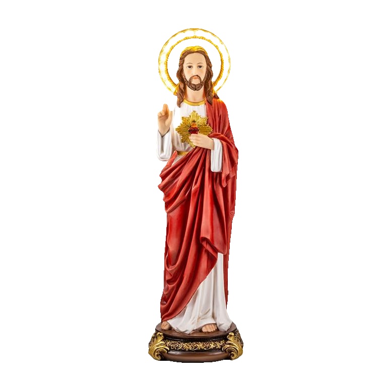 Sagrado corazón con luz en la corona